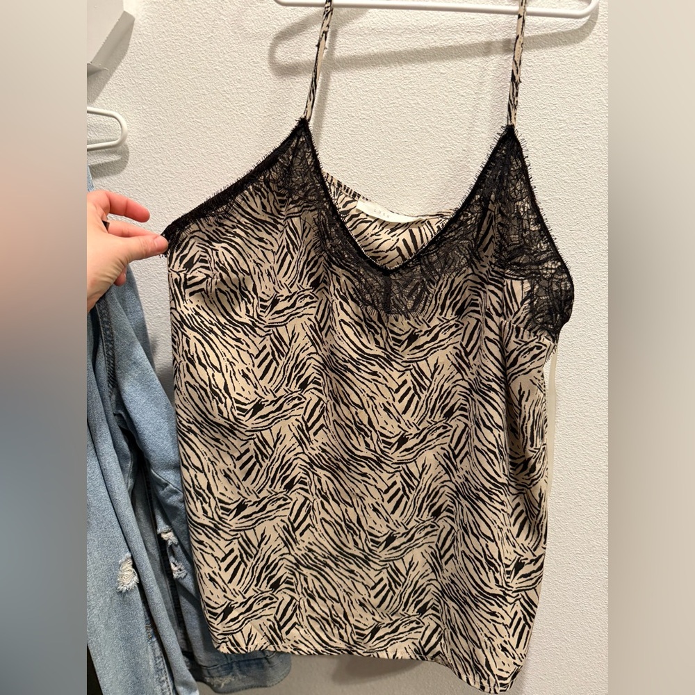 Black and Cream Women's Top